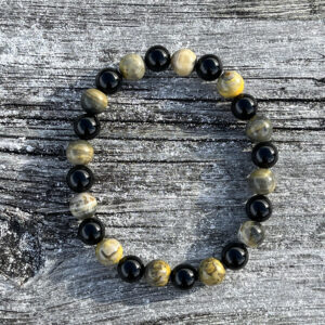 Krystallarmbånd Bumblebee jaspis og onyx