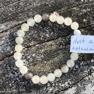 Hvit agat og botswana agat